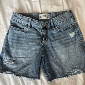 Abercrombie Kids Light Blue Distressed Jean Shorts